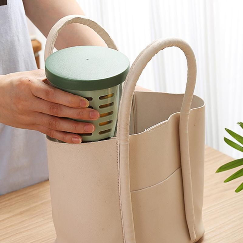 600ml Practical Picnics Storage Bucket Plastic Cup Seal Salad Cup for School