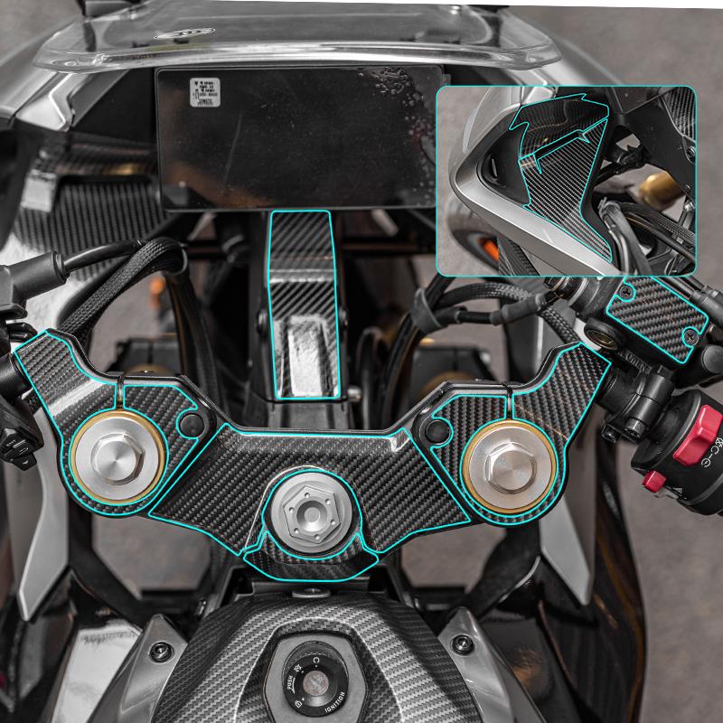 Для мотоцикла CFMOTO 250/300SR Комплекты наклеек из углеродного волокна на обтекатели Аксессуары для мотоцикла Декоративные защитные наклейки Модификация двигателя