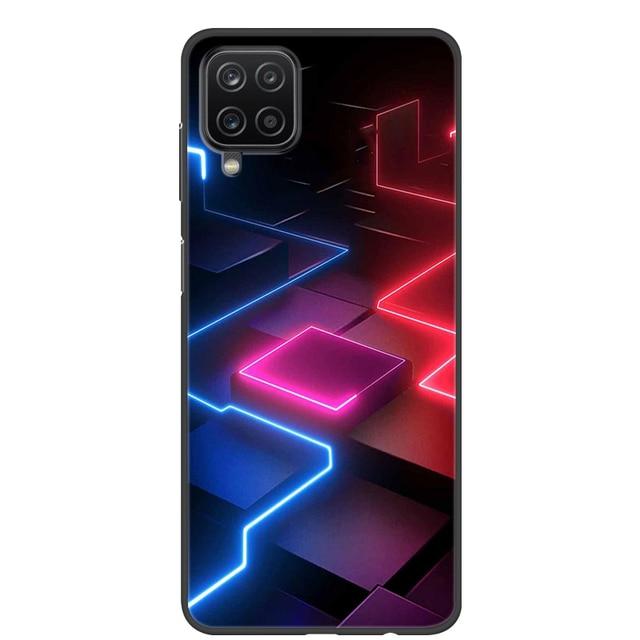 Чехол для Samsung A12, 2021, черные мягкие силиконовые чехлы из ТПУ для телефонов Samsung Galaxy A12 M12, чехол с крутым дизайном, чехол-бампер A 12
