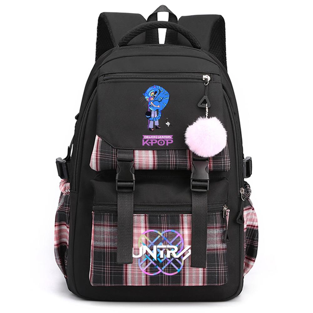 Cartoon Anime K-Pop Demon Hunters Printed Large Capacity Backpack for Teenger Student Bookbag Girl Boy Schoolbag Bookbag Women Waterproof Travel Bag