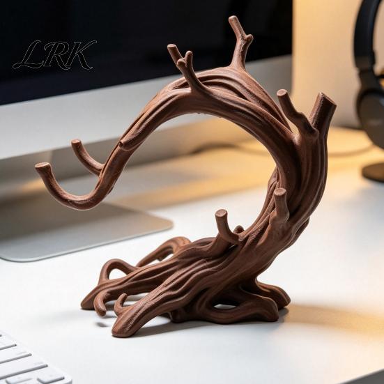 Уникальные домашние украшения 3D-печатная ветка дерева подставка для телефона, художественная витая деревянная настольная подставка, деревенский органический декор для мобильного телефона, офиса, уникальный подарок