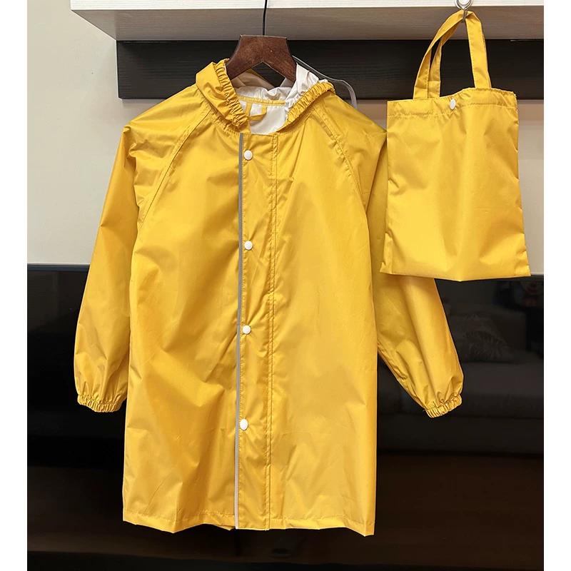 Children's Raincoat for Girls, Elementary School Students, with a Special Backpack Compartment, Waterproof, Full-Body Protection Against Heavy Rain