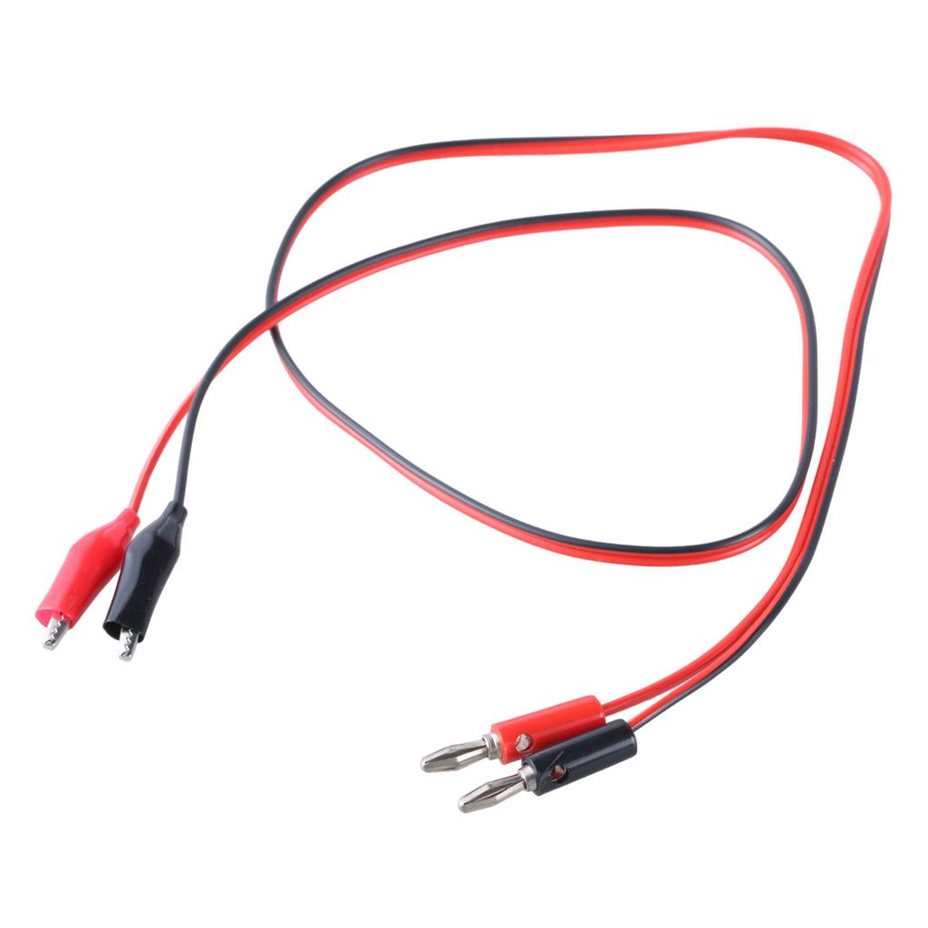 Кабель с вилкой питания и зажимом типа «крокодил» Двойные зажимы типа «крокодил» Кабель для проверки питания 2 вилки на 2 зажима Длина кабеля 1 м