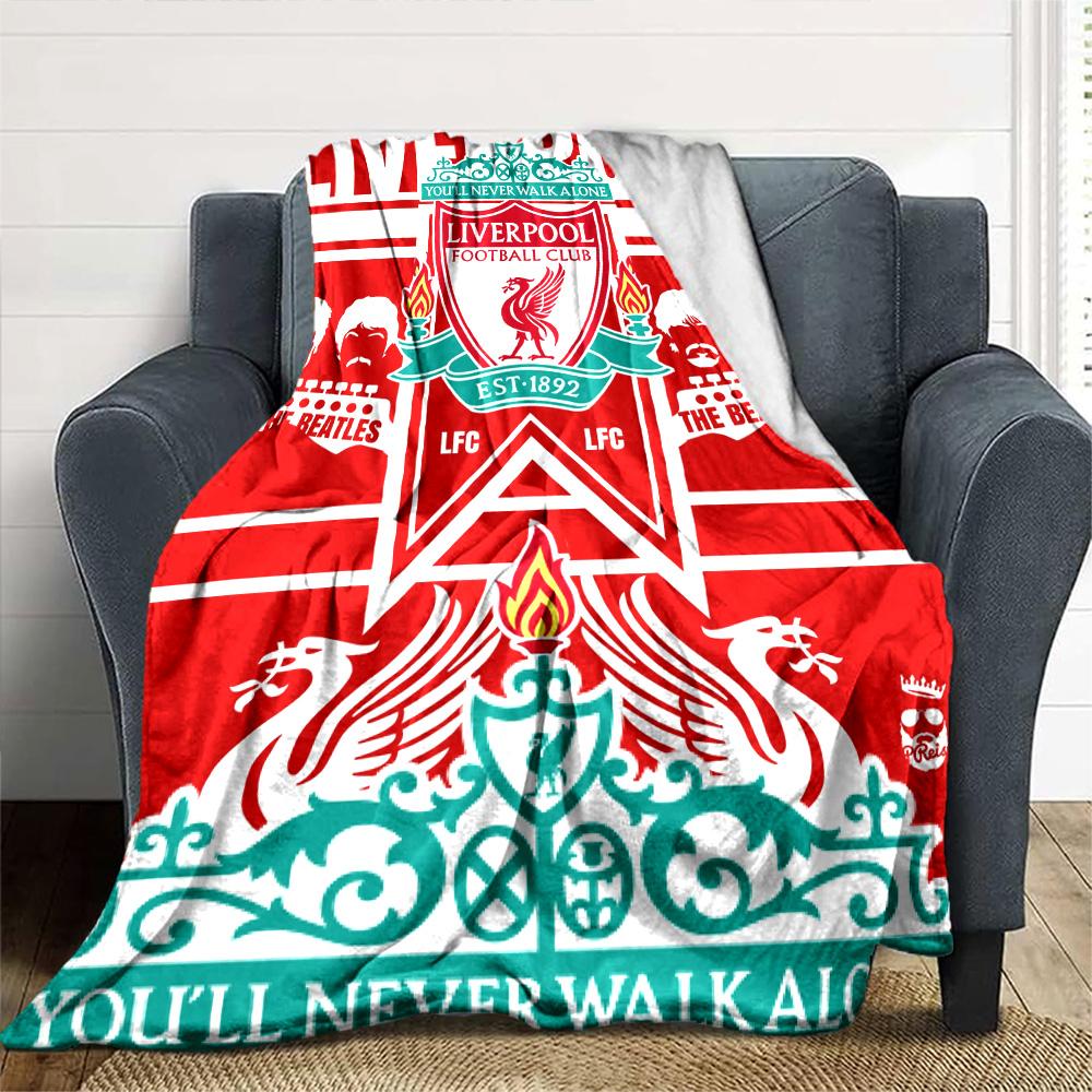 Liverpool Blanket Comfortable Great for Office Chair Chair Livingroom for All Seasons Playful Design Best Holiday Gift for Friends Family