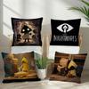 Игра Little horror Nightmares Персонализированные подушки с изображением и текстом для домашнего декора Домашние подарки 45x45 см