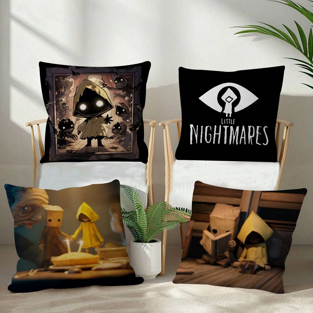 Игра Little horror Nightmares Персонализированные подушки с изображением и текстом для домашнего декора Домашние подарки 45x45 см