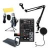 YAMAHA AG03MK2 BLACK комплект для пользователей ПК Конденсаторный поп-фонарик AUX кабель / Распределение/DTM - микрофон, блокиратор, стойка, -