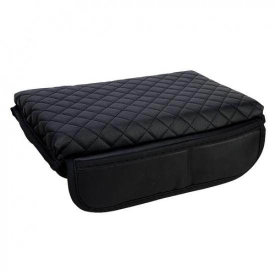 Car Armrest Cushion Cover Center Console Box Pad Protector & Storage Pockets
