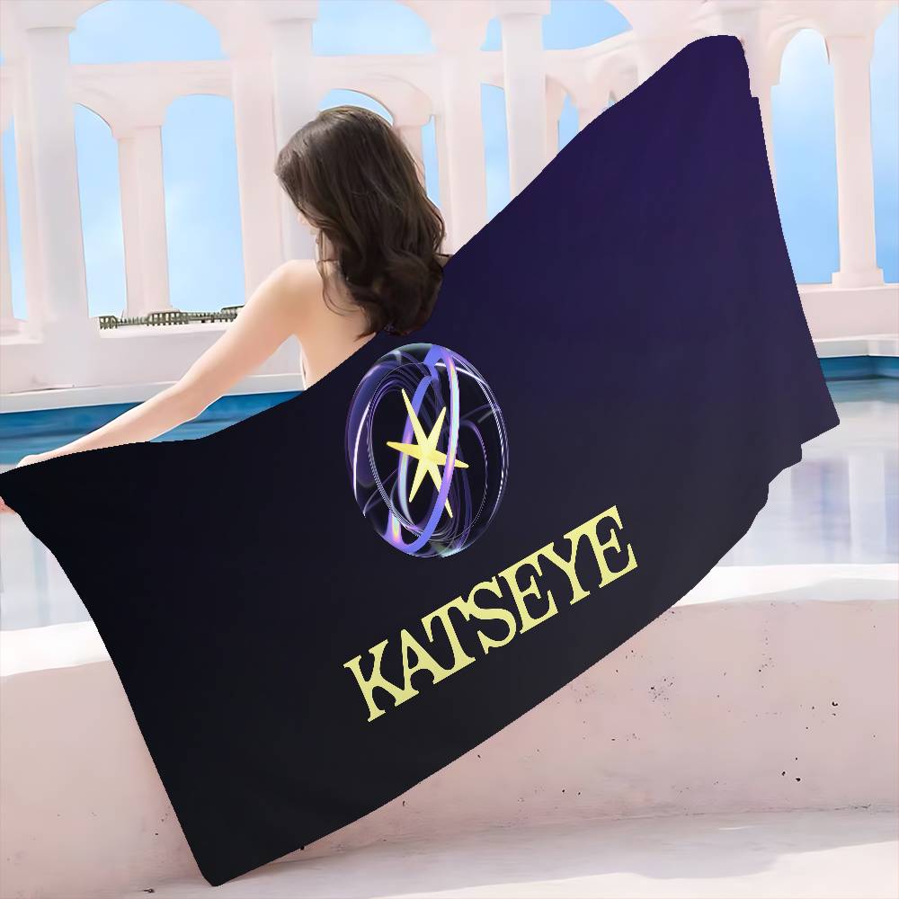 Популярная поп-группа K-Katseye Ретро Микрофибра С принтом Пляжное полотенце Альпинизм Йога Пляж Плавание Бег Мягкое полотенце