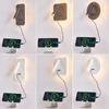 Creative LED Rotating Switch Wall Light USB Charging Port Living Room Corridor Decorative Wall Light Bedroom Study Reading Light
