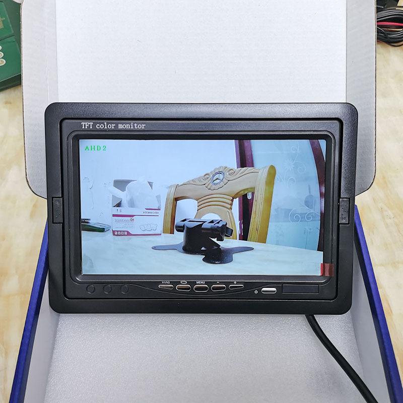 SMALUCK 7inch AHD EWV 1024x600 Car Monitor Rear View Monitor Support 720P 1080P AHD CVBS Camera 2 Video Input