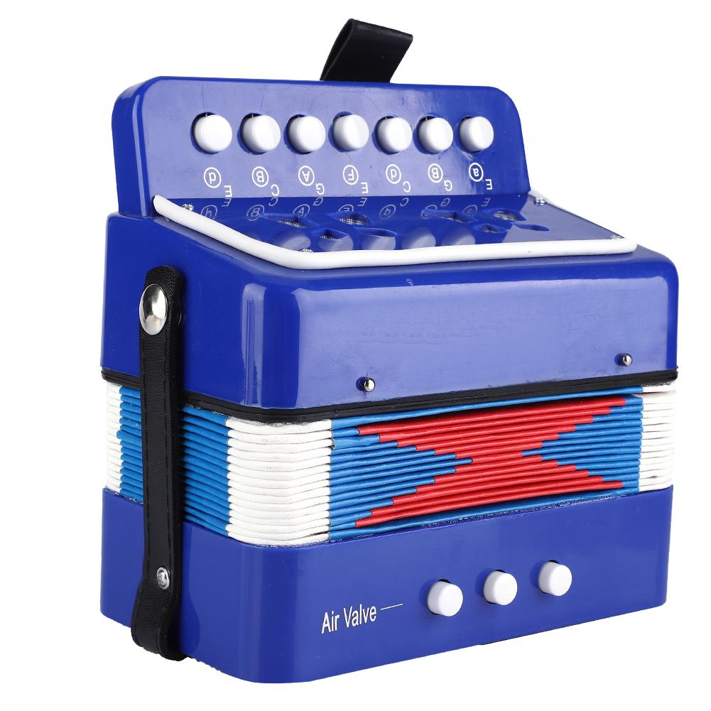 Детский 7-клавишный 2 бас-мини-маленький аккордеон, образовательный музыкальный инструмент, ритм-игрушка