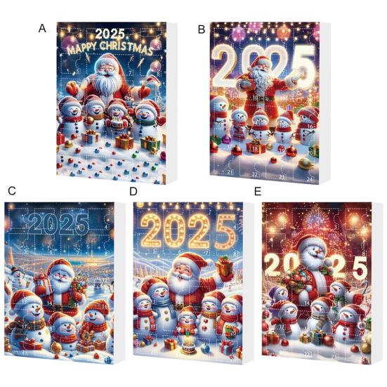 2025 Snowman Advent Calendar 24-day Christmas Countdown Calendar Acrylic Christmas Tree Countdown Decor for Kids