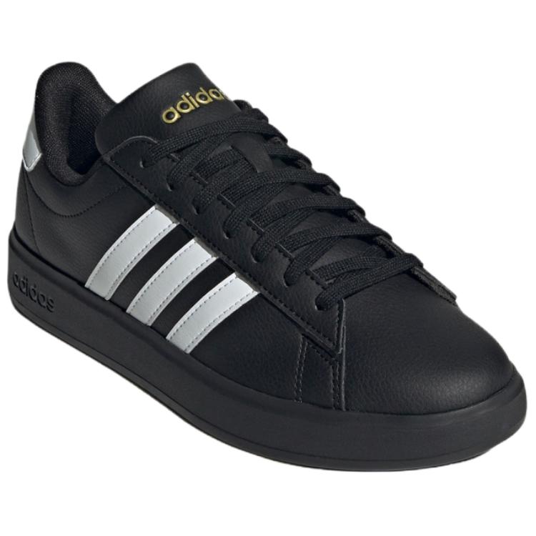 adidas Кроссовки женские Grand Court 2.0 Черно-белые Core-Black Cloud-White Gold-Metallic JH7243