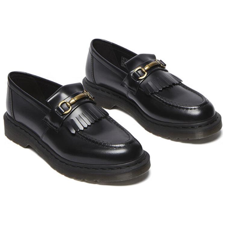 Dr. Martens Черные кроссовки-лоферы унисекс Adrian Snaffle Tassel 32102001