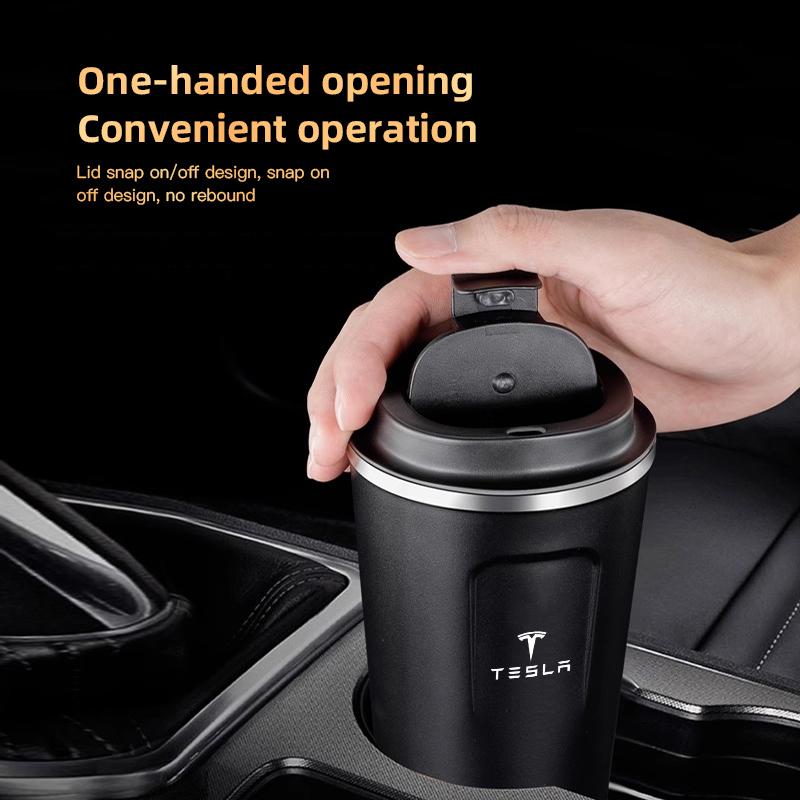 MHQSR1 Portable Car Coffee Mug Travel Water Cup Thermal Cup Accessories For Tesla Model 3 Y S X Cybertruck Juguete Roadster Coil Bonina