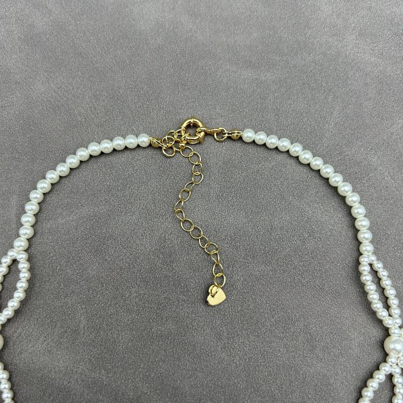 Японское и корейское высококлассное плиссированное жемчужное ожерелье: Женский элегантный, простой, роскошный модный чокер