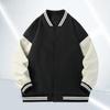 Men's High-Quality American Retro Baseball Jacket - Trendy Contrast Color for Spring & Autumn