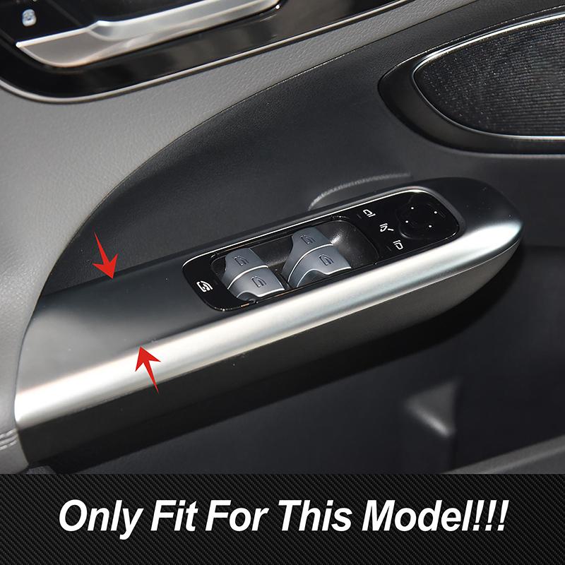 Carbon Fiber Window Control Panel Glass Lift Switch Cover Decoration Trim For Mercedes Benz C Class W206   Car Accessory