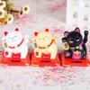 Lovely Solar Power Shake Hand Lucky Cat Car Interior Dashboard Ornament Gift