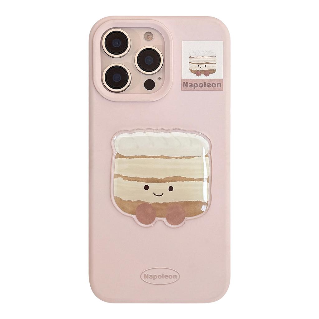 Ins Cute Cake 15pro Max for Apple 17 Mobile Phone Case for IPhone14For13 Milk 12 Three-dimensional 15
