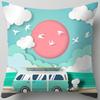 Outdoor Camping Scenery Doublesided Printed pillow cover Short plush Suitable living rooms bedrooms sofas throw cushion cover