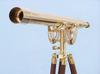 Brass Anchormaster Telescope: 39" Nautical Decor with Wooden Tripod