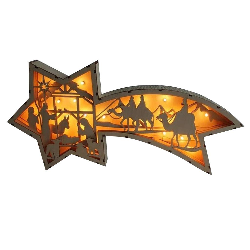 Деревянные светодиодные светильники, Освещение для стола и кровати 'Лосиный лес', Ночная лампа-декор, Рождественские украшения