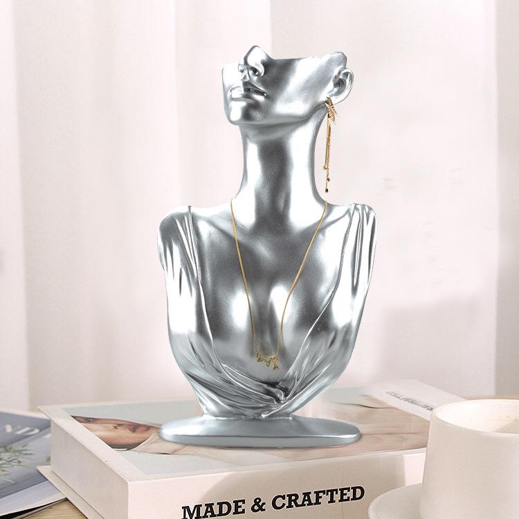 Resin Crafts Mannequin Necklace Rack Earrings Rack Jewellery Rack Jewellery Props Display Stand