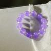 Violet Jadeite Quartzite Natural White Crystal Design Bracelet Bracelet.