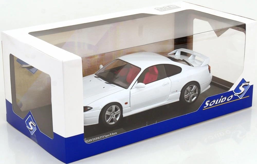 SOLIDO 1/18 Nissan Silvia S15 SPEC-R Aero 1999 Aspen White SOLIDO Silvia Miniature Car