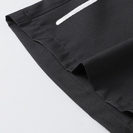 Мужские шорты с эластичной талией, средней посадкой, регулируемые шорты с завязками, эргономичный дизайн, однотонные повседневные шорты из ледяного шелка