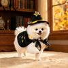 Medium Cat Costume 1 Set Halloween Witch Costume, Black Cape And Wizard Hat, Moon Pet Outfit Stars Spiders Star Cloak Pointed Hat for Cats Small Dogs