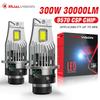 2 шт. Светодиодные фары D2S D4S CANBUS HID D2R D4R Turbo LED 30000 лм 300 Вт Двусторонние 30 шт. Чип CSP 6000K Plug And Play Автомобильная лампа Ксенон