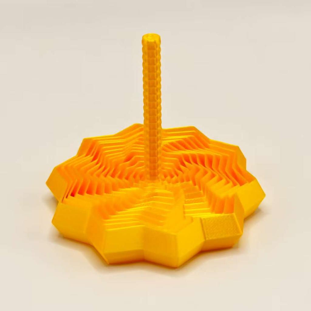 1PCS 3D Printed Decagonal Fingertip Decompression Soothing Toy with Handle To Expand Sensory Decompression Star-shaped Novelty Gyro