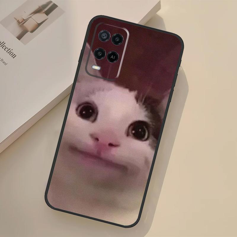 Мемное лицо Белуги Улыбающийся Чехол Для Oppo A17 A57 A77 A74 A54 A94 A78 A98 A18 A60 A80 A40 A38 A58 A96 A76 A16 A15 A5 Pro