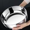 Golden Silver Stainless Steel Round Kitchen Cooking And Baking Kneading Bowl Rust-Resistant For Kneading Dough Serving Noodles