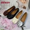 Fashion Female Butterfly-Knot Footwear Flats Slip On Shoes For Women 2025 New Summer Spring Fashion Strange Toe Ladies Flats With Shoes
