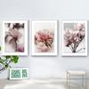 Большая розовая роза, пион, персиковый цвет, магнолия, настенная живопись на холсте, постеры на скандинавскую тему и принты, настенные панно для декора гостиной