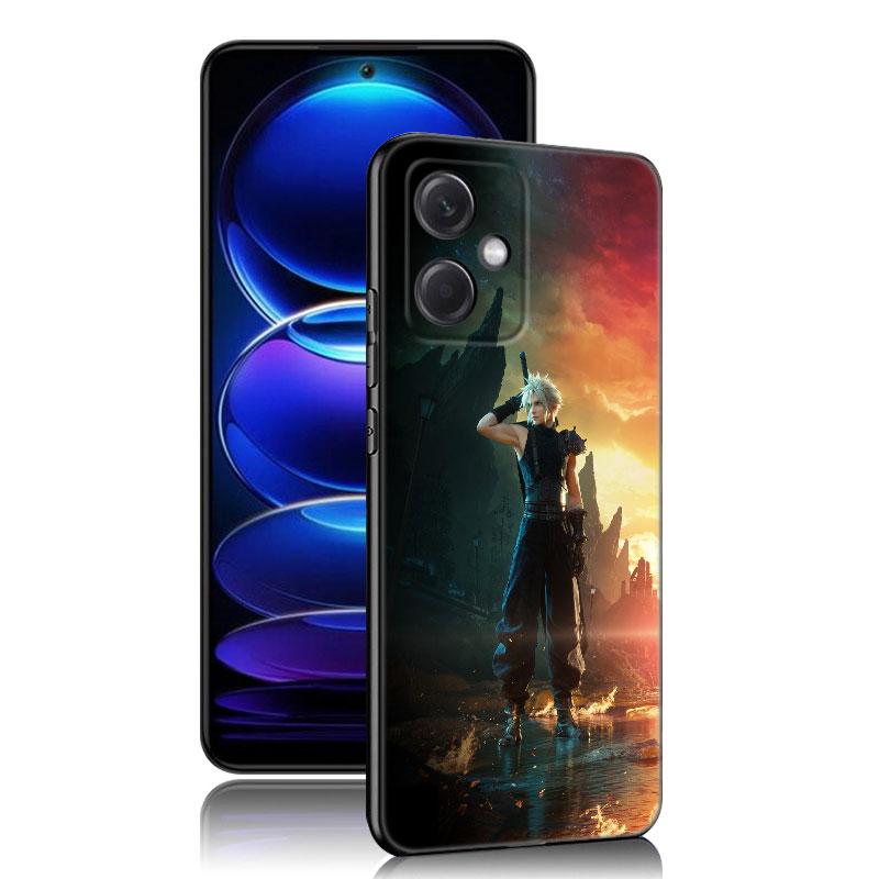Game Final Fantasy Black Silicone Phone Case For Xiaomi Redmi Note 10 11 11S 12 13 4G 8 9 11T Pro 5G Plus 8T 9S 10S 12S