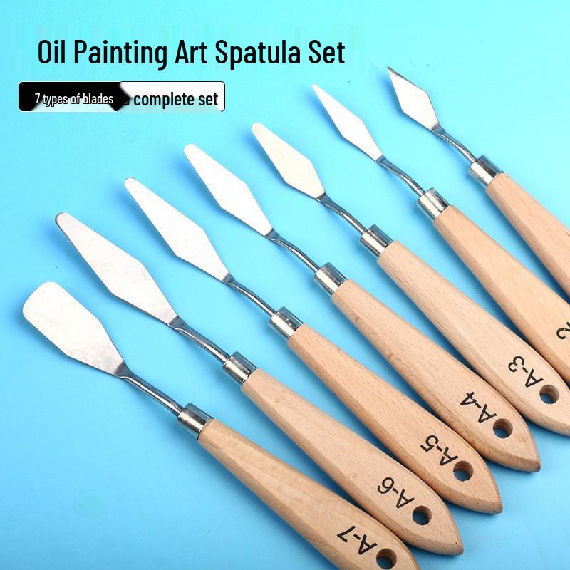 Oil Painting Palette and Spatula Set: Knife Set for Acrylic, Gouache, and Pigment