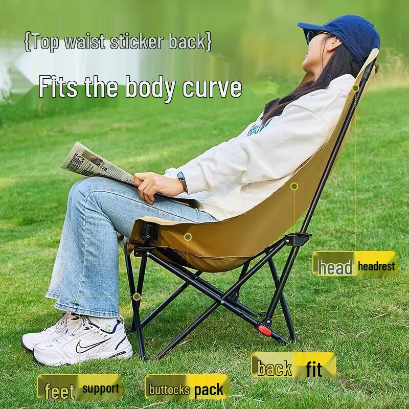 Portable Outdoor Folding Chair with Detachable Footrest