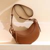 Genuine Leather Women's Bag Fashionable Single-shoulder Bag Niche Bag Crescent-shaped Bag Large-capacity Crossbody Bag