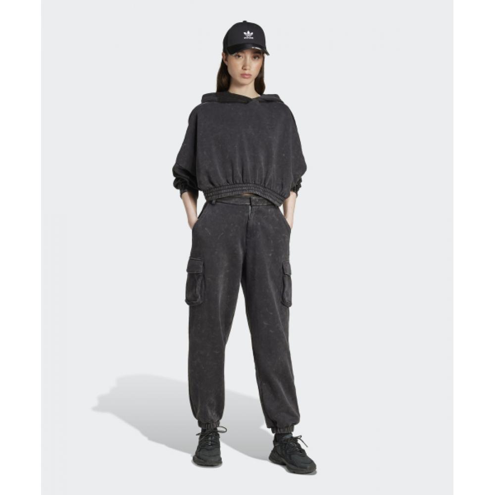 adidas Выстиранные брюки-карго черного цвета Iw5563