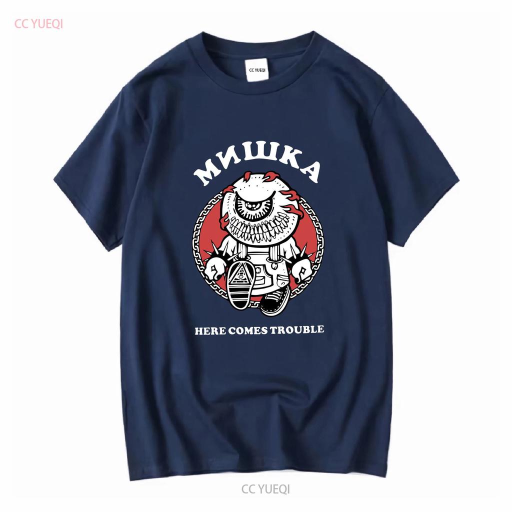 Футболка Mishka Trouble Skateboard Белая Новая С Бирками Streetwear Серфинг Сноуборд Винтаж Стирка Унисекс Повседневная Мягкая Streetwear Дышащая