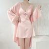 Pink Sexy Pajamas Internet Celebrity Style Bow Suspender Spring Summer Nightgown High Sense Suit