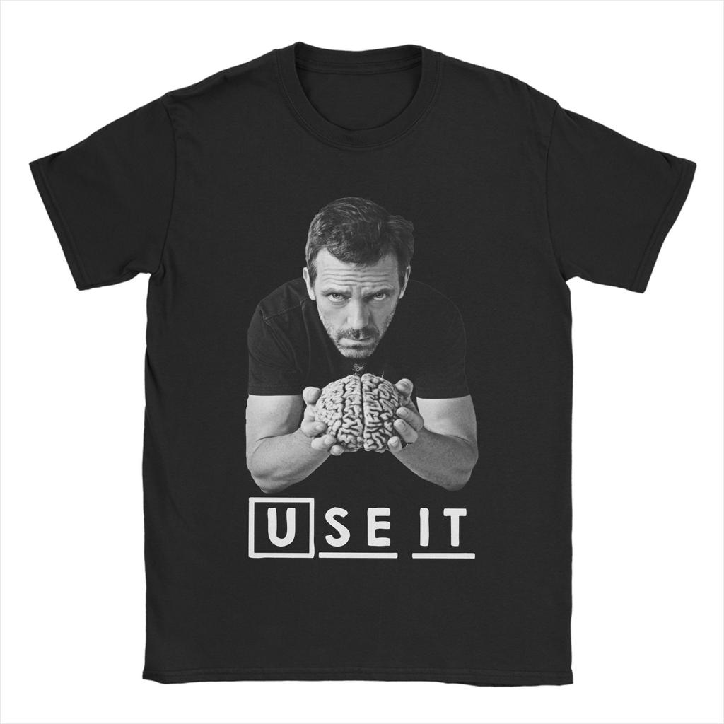 Dr Wilsons House MD Men T Shirt Creative Tee Shirt Short Sleeve Crewneck T-Shirt Pure Cotton Summer Tops