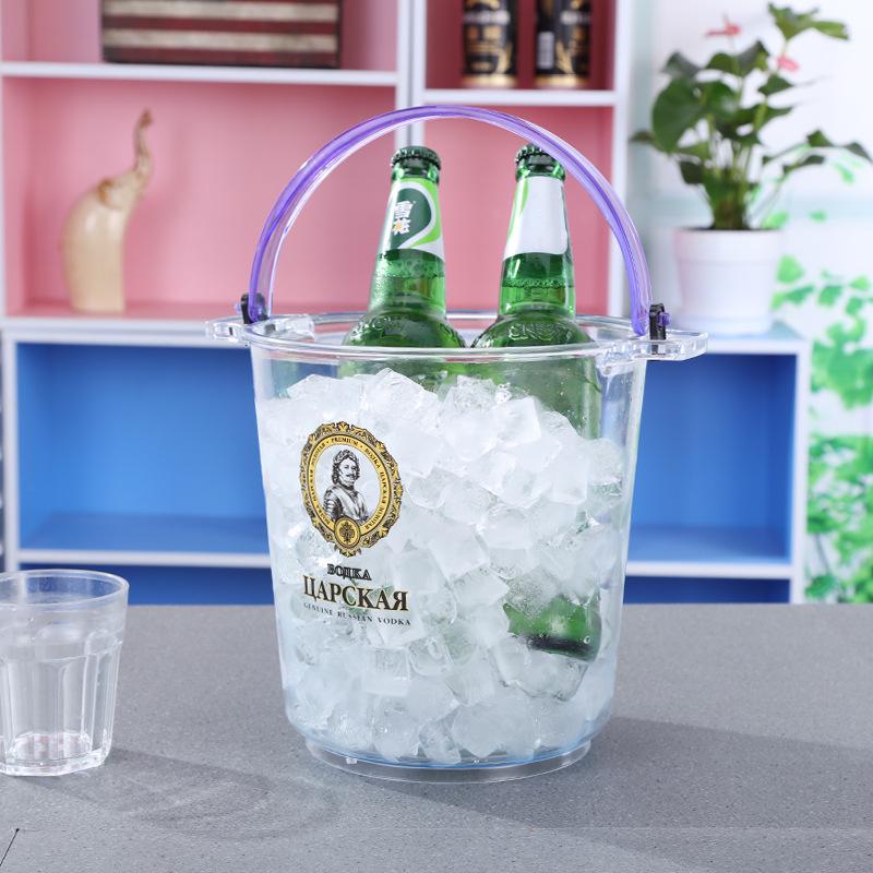 5L Portable Plastic Ice Bucket for Beer, Fruit, and Chilled Drinks