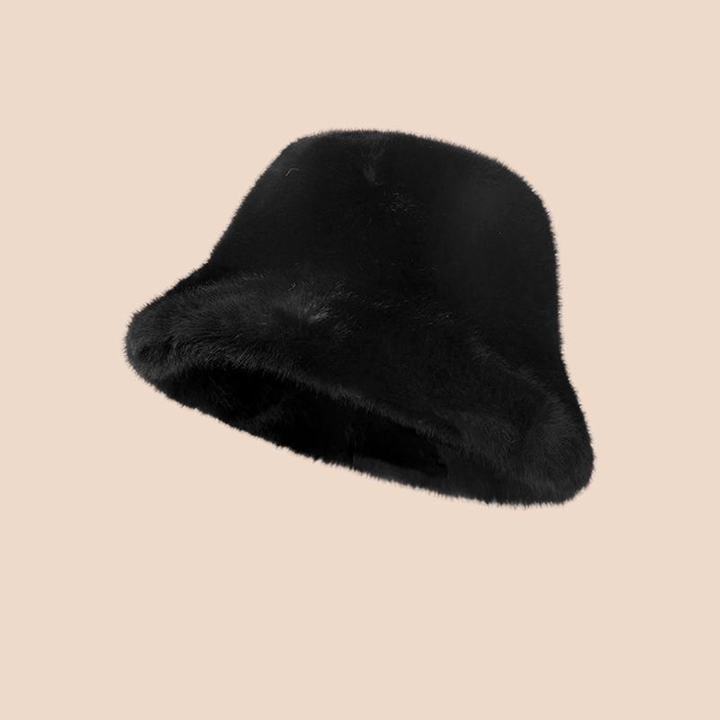 1 шт. ashion Панама с пушистым мехом, теплая зимняя рыбацкая шапка, однотонная панама