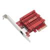 Сетевой адаптер ASUS 5-скоростной PCI Express V3, отечественный авторизованный дистрибьютор (10G/5G/2.5G/1G/100Mbps) 10GBase-T XG-C100C /